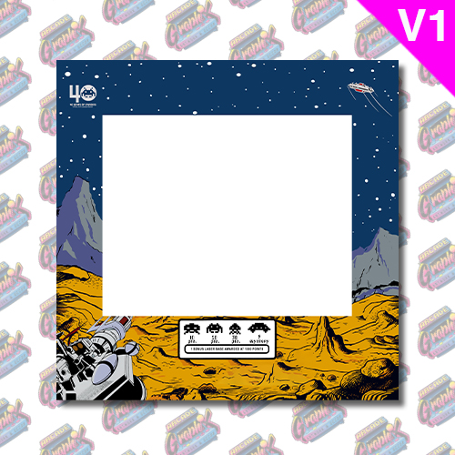 Arcade1Up 3/4 Scale Space Invaders Bezel Graphic