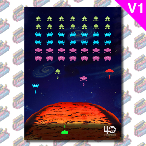 Arcade1Up 3/4 Scale Space Invaders Kickplate Graphic