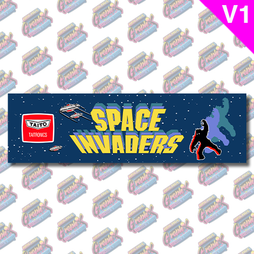 Arcade1Up 3/4 Scale Space Invaders Marquee Graphic